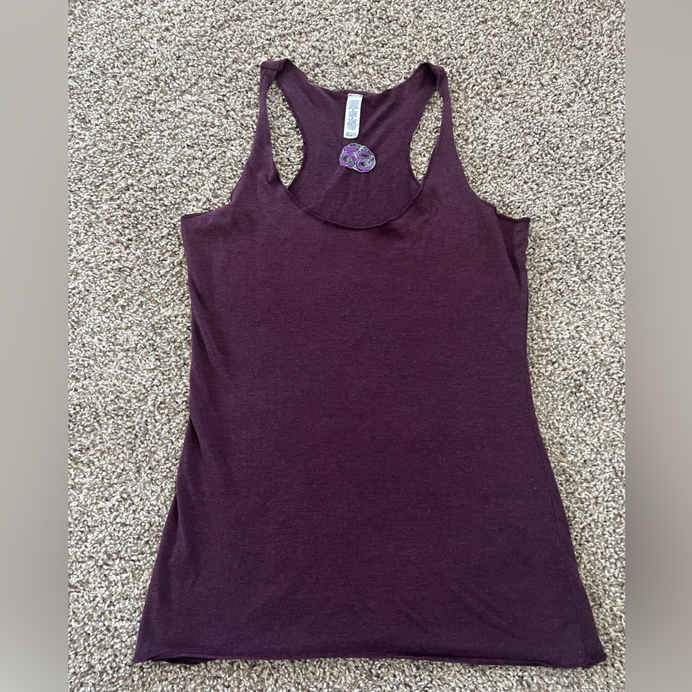 Women's Purple Tank Top With Om Detailing